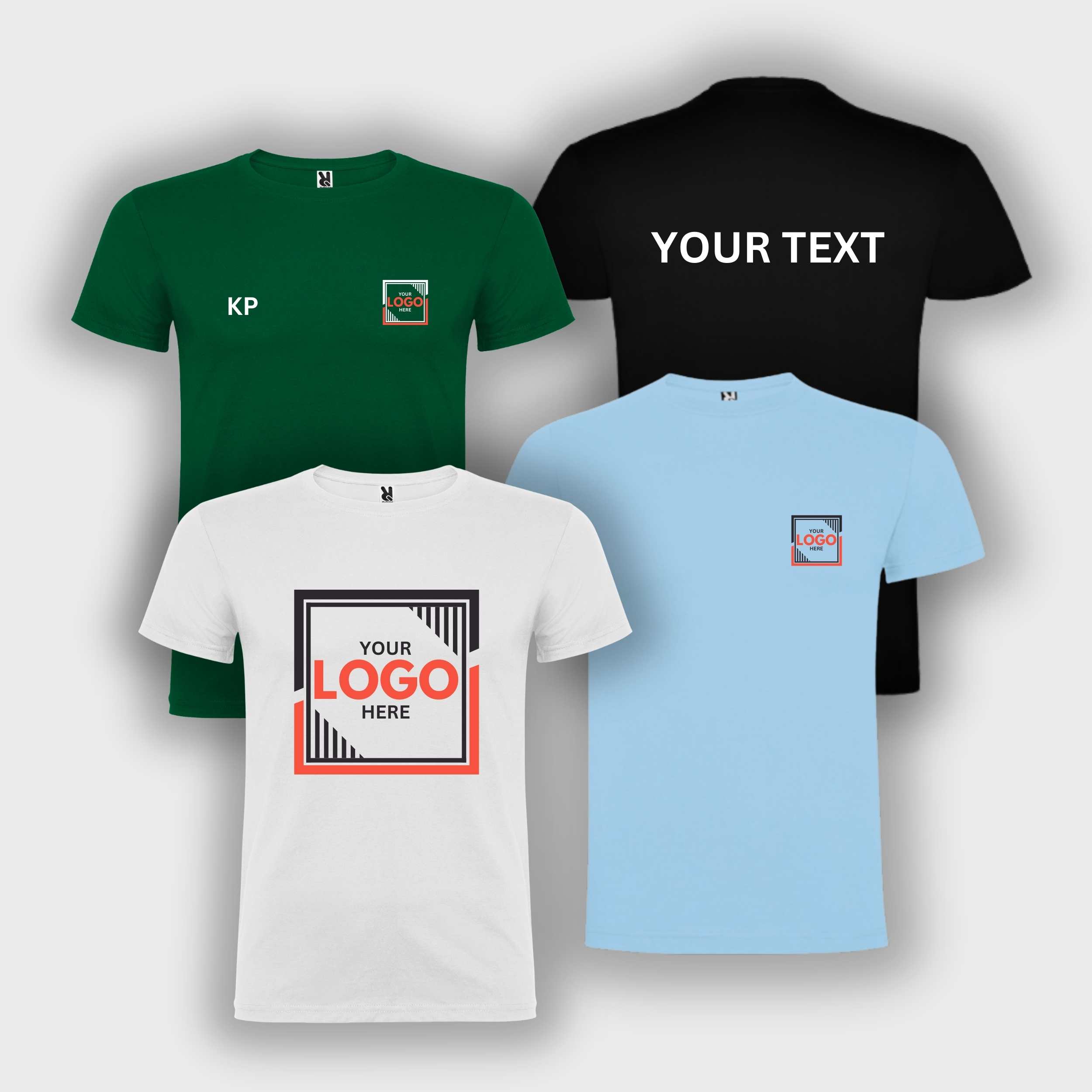 biała koszulka z logo na piersi